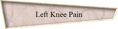 Left Knee Pain